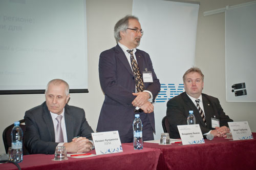 Спикеры пресс-конференции, посвященной совместному проекту IBM и СПбГУ