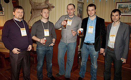 Организаторы Beering – Pirix, Дмитрий Петров (в центре) и представители компаний eXtreme и Modultech