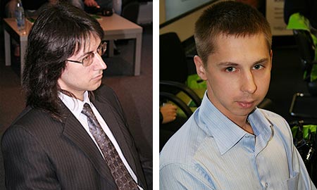 Участники круглого стола: слева направо - директор по развитию компании Triada Александр Киячко, специалист «Скай Линк» Виктор Иванов