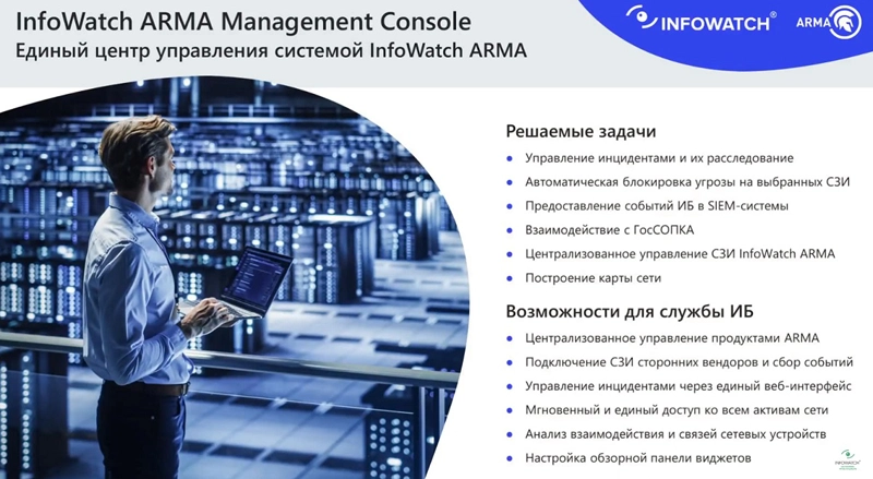 Основные возможности InfoWatch ARMA Management Console