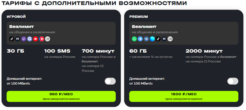 Тарифы Т2 для смартфонов в Петербурге