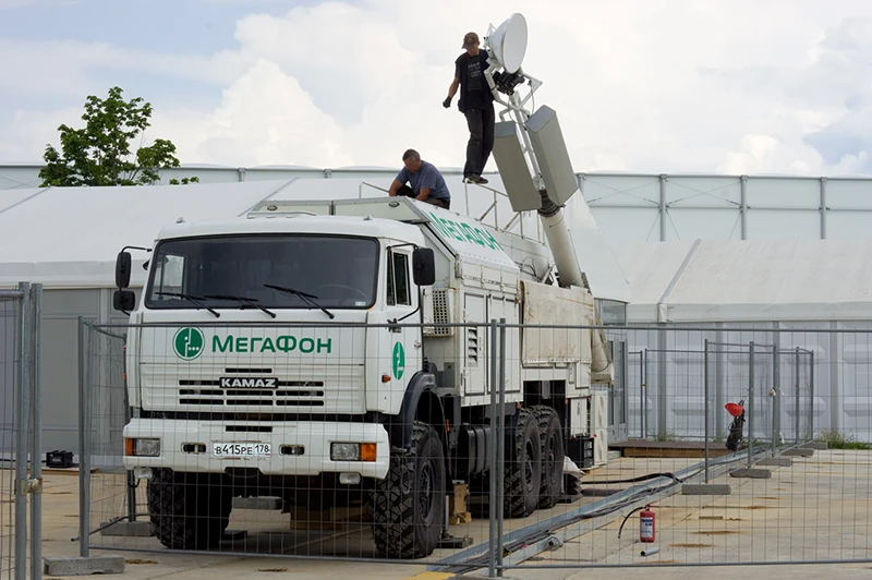 Передвижная БС МегаФона на базе КАМАЗа