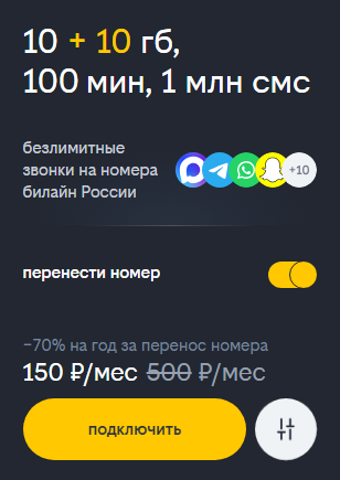 Подписка bee LIGHT для жителей Санкт-Петербурга, краткое описание
