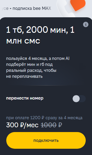 Подписка bee MAX для петербуржцев, краткое описание