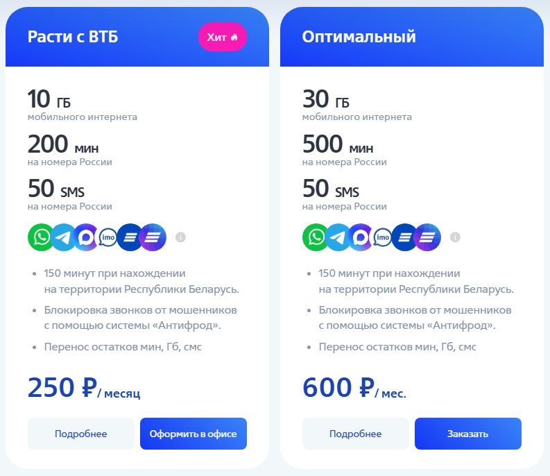 Тарифы ВТБ Мобайл в Санкт-Петербурге, краткое описание Тарифы ВТБ Мобайл в Санкт-Петербурге, краткое описание