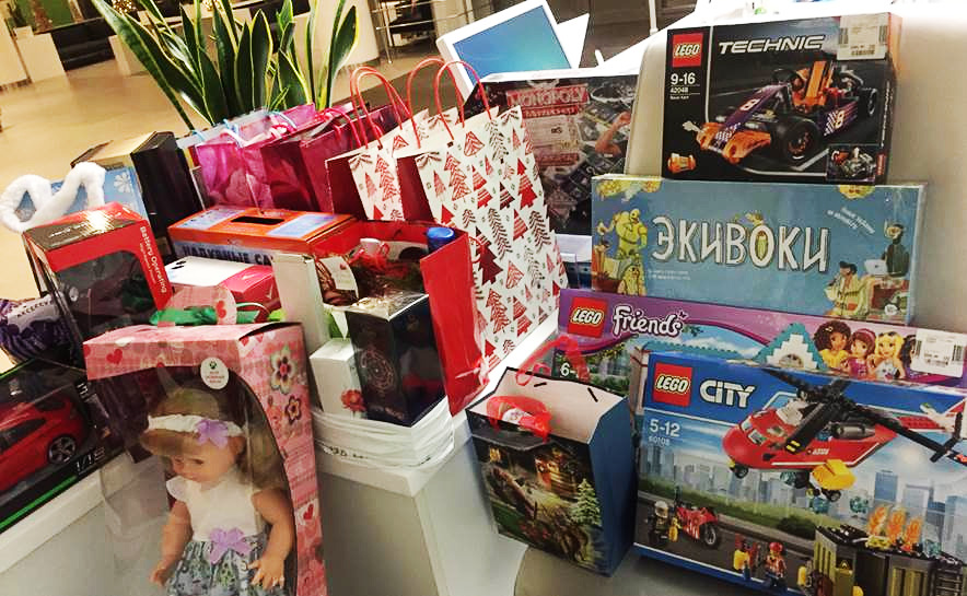 Подарки для детей из детских домов, собранные в «Технополис Пулково»